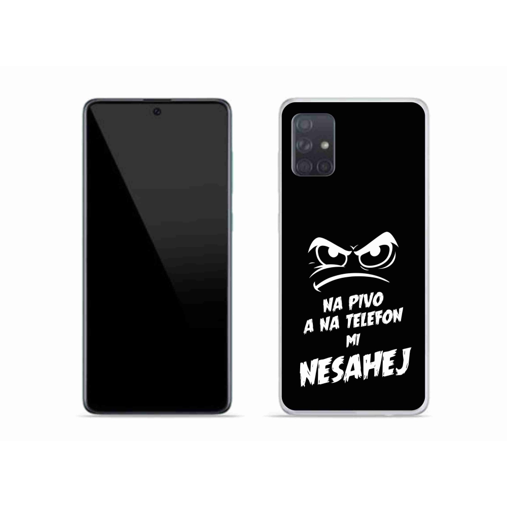 Gelový kryt mmCase na Samsung Galaxy A51 - pivní motiv 2 černé pozadí