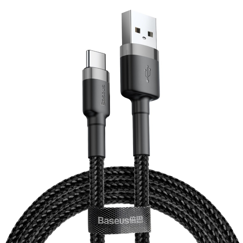 Baseus Cafule Series Datový Kabel USB-A - USB-C 2A 3m Gray/Black