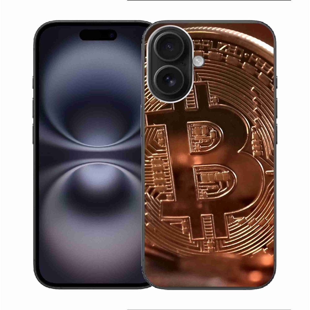 Gelový kryt mmCase na iPhone 16 - bitcoin