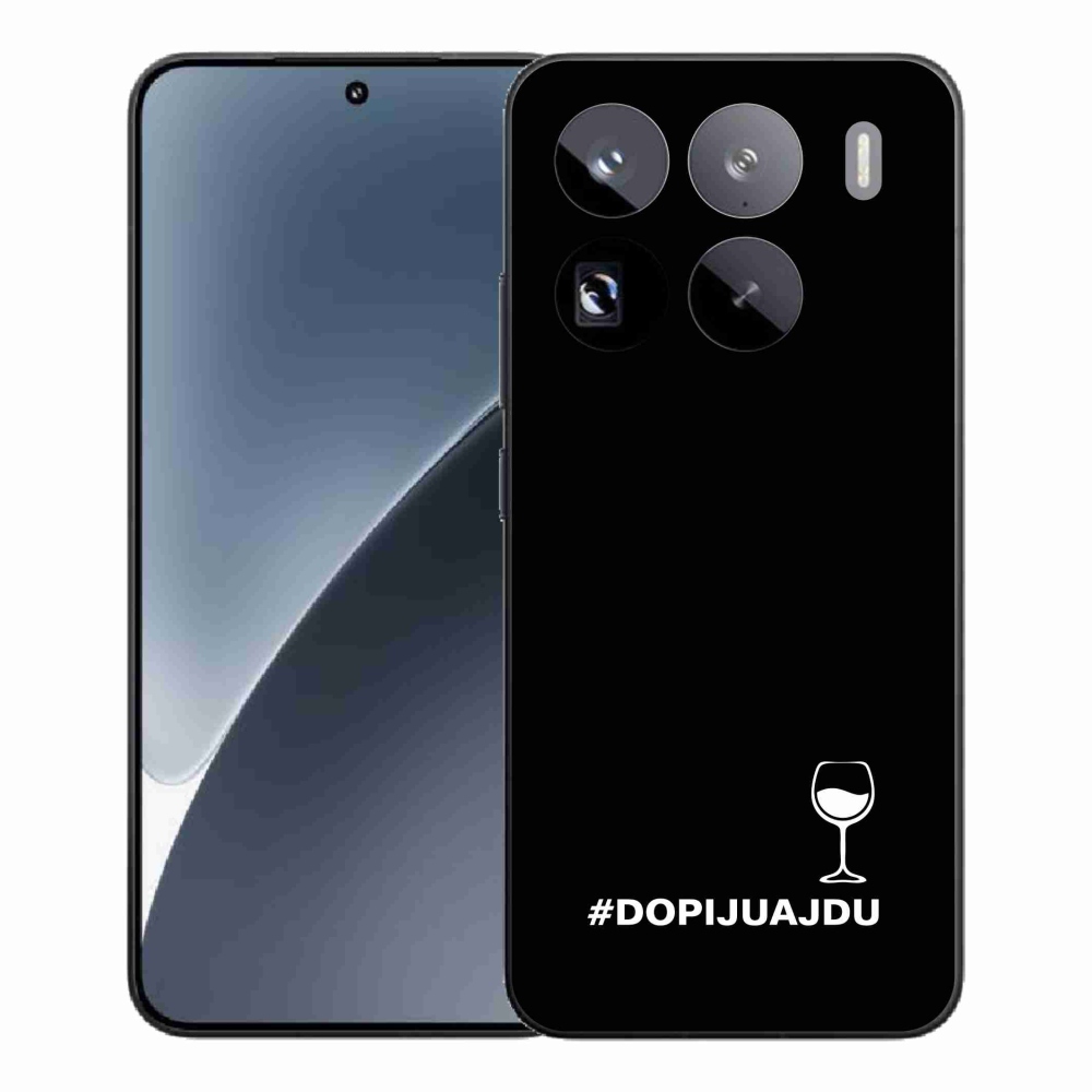 Gelový kryt mmCase na Xiaomi 15 Pro - vinný motiv černé pozadí