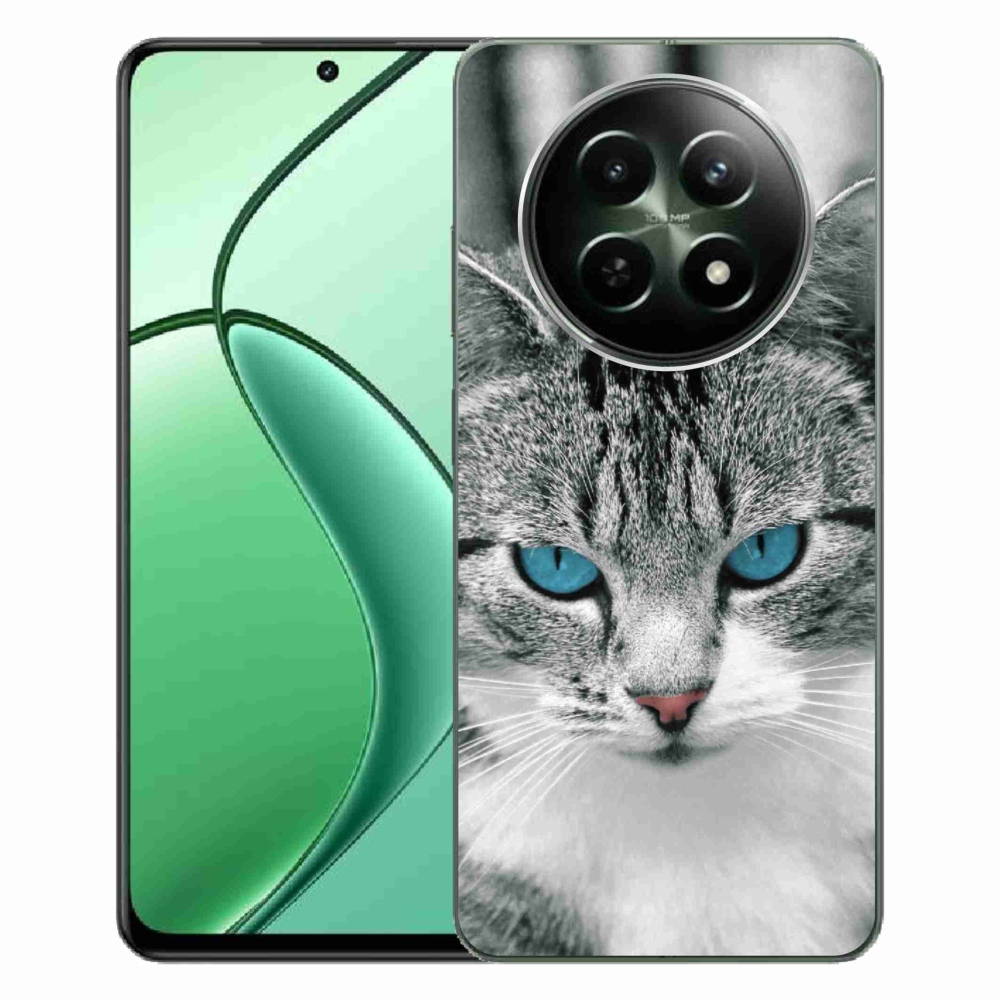 Gelový kryt mmCase na Realme 12 5G/12x 5G - kočičí pohled 1