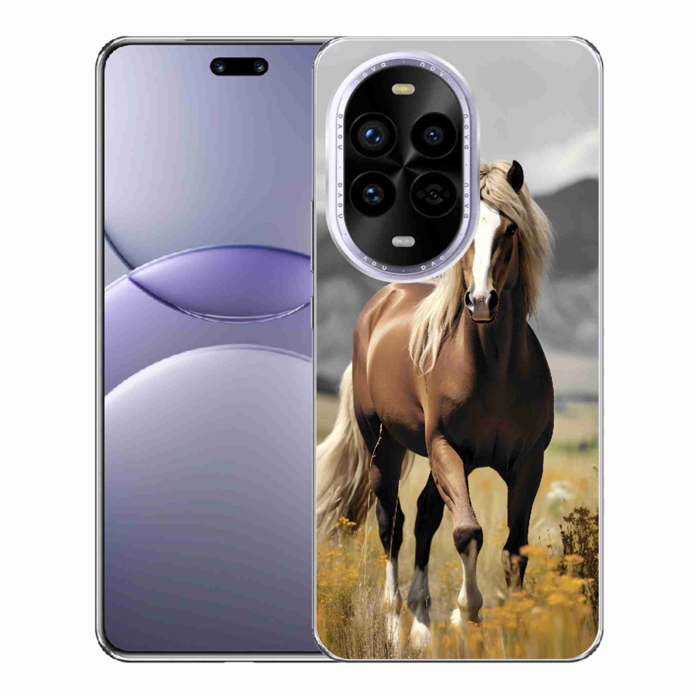 Gelový kryt mmCase na Huawei Nova 13 Pro 5G - hnědý kůň 1