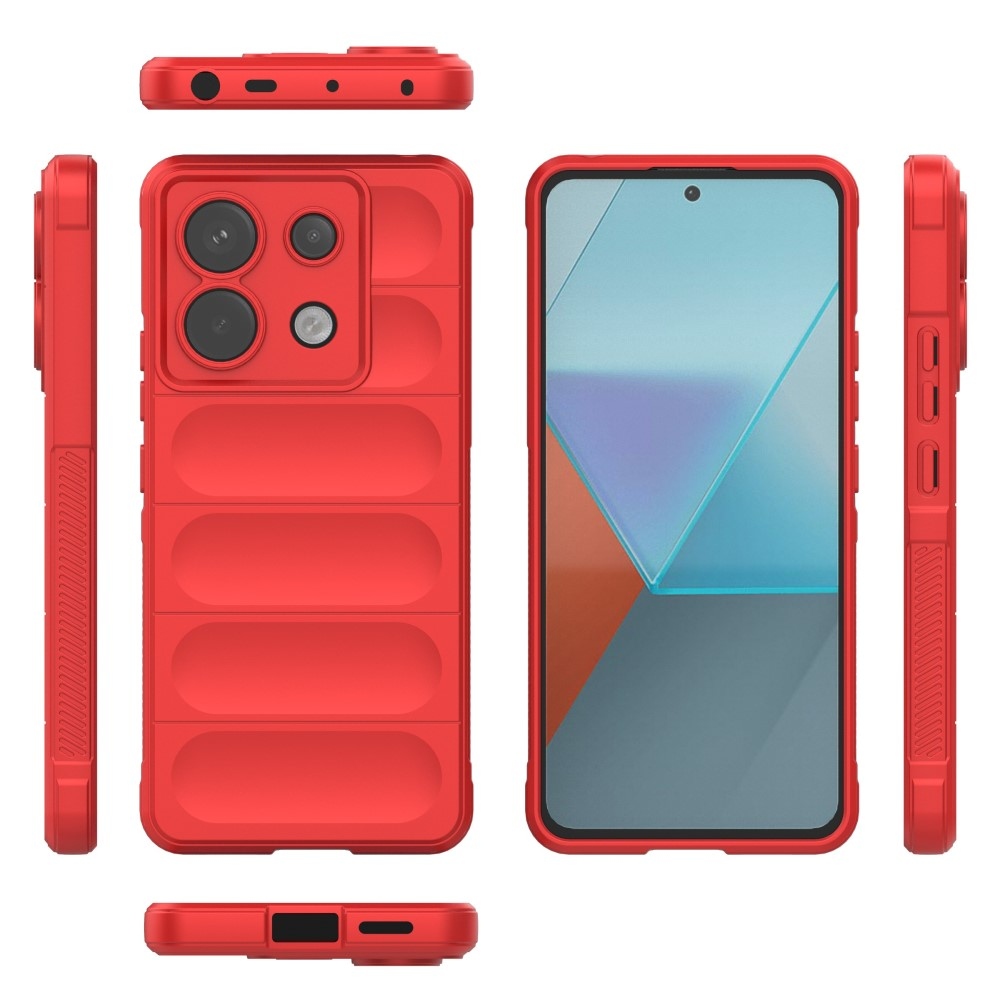 Rugg odolný gelový obal na Xiaomi Redmi Note 13 Pro 5G/Poco X6 5G - červený