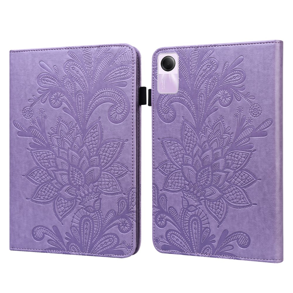 Flower zavírací pouzdro na Xiaomi Redmi Pad SE - fialové