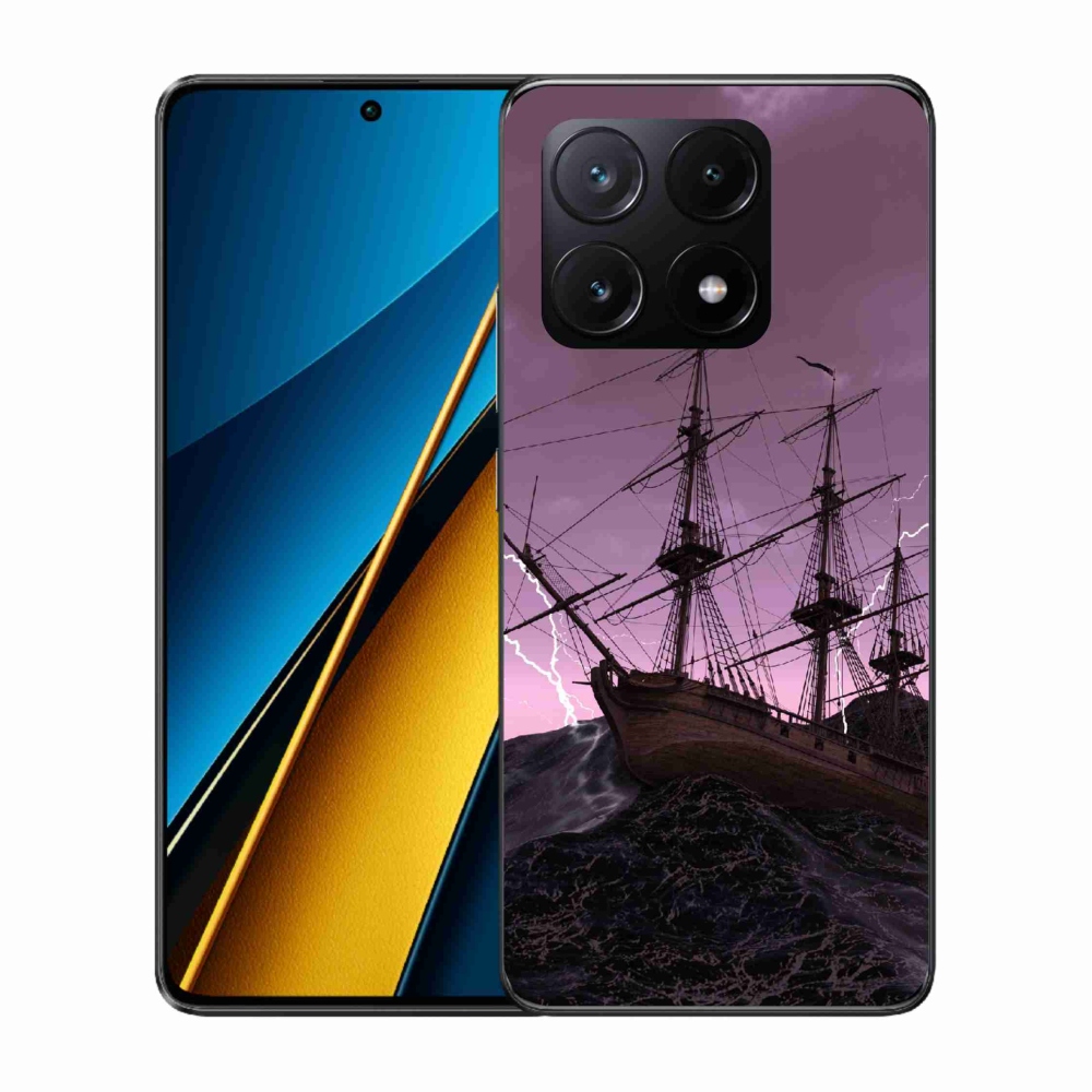 Gelový kryt mmCase na Xiaomi Poco X6 Pro 5G - loď v bouři