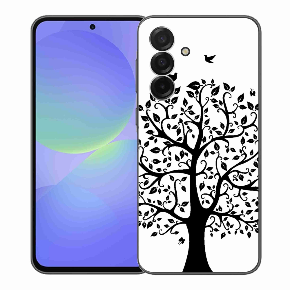 Gelový kryt mmCase na Samsung Galaxy A36 5G - černobílý strom
