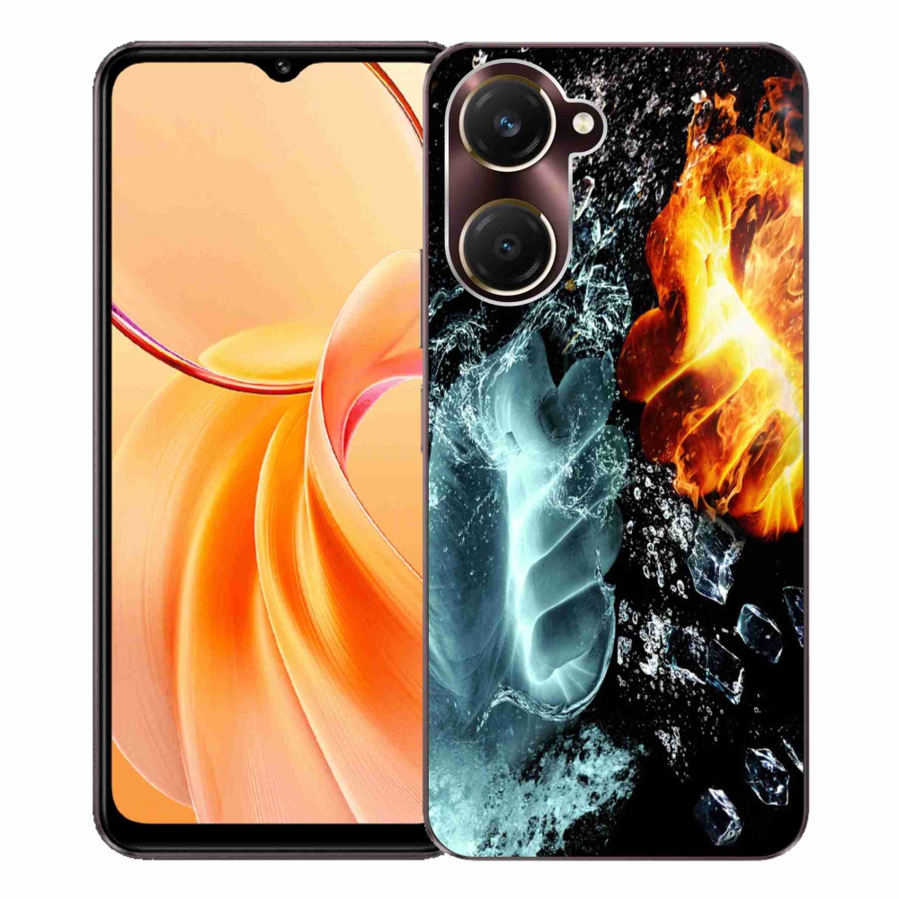 Gelový kryt mmCase na Vivo Y28s 5G - voda a oheň