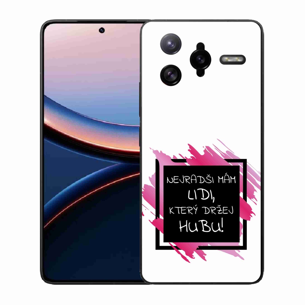 Gelový kryt mmCase na Xiaomi Poco F7 Ultra - vtipný text 7 černobílé pozadí