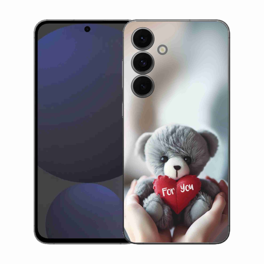Gelový kryt mmCase na Samsung Galaxy S25 FE - medvídek pro zamilované