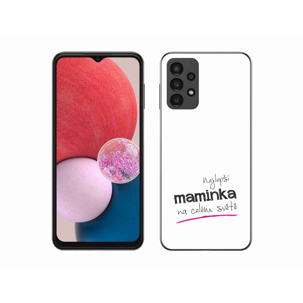 Gelový kryt mmCase na Samsung Galaxy A13 4G - nejlepší maminka 4 bílé pozadí
