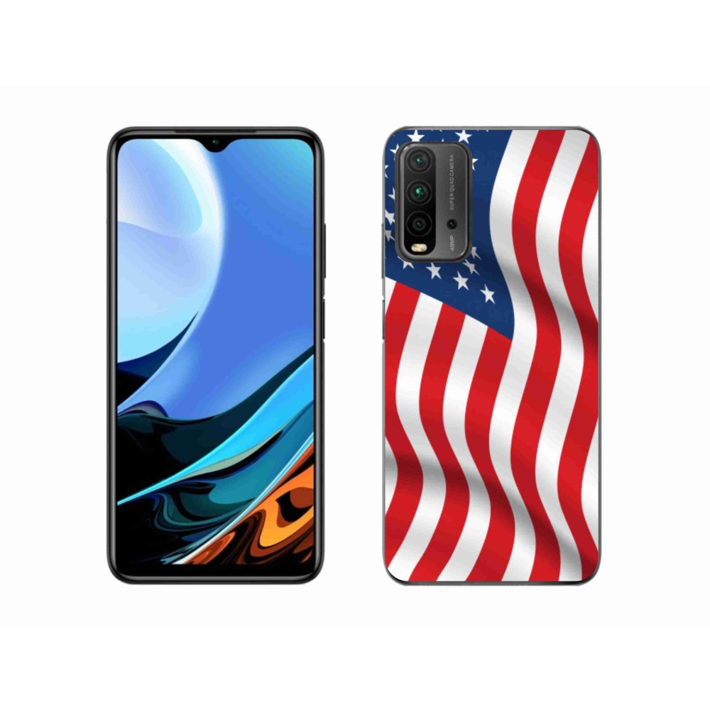 Gelový kryt mmCase na mobil Xiaomi Redmi 9T - USA vlajka