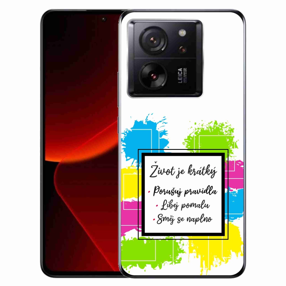 Gelový kryt mmCase na Xiaomi 13T/13T Pro - citát 5 bílé pozadí