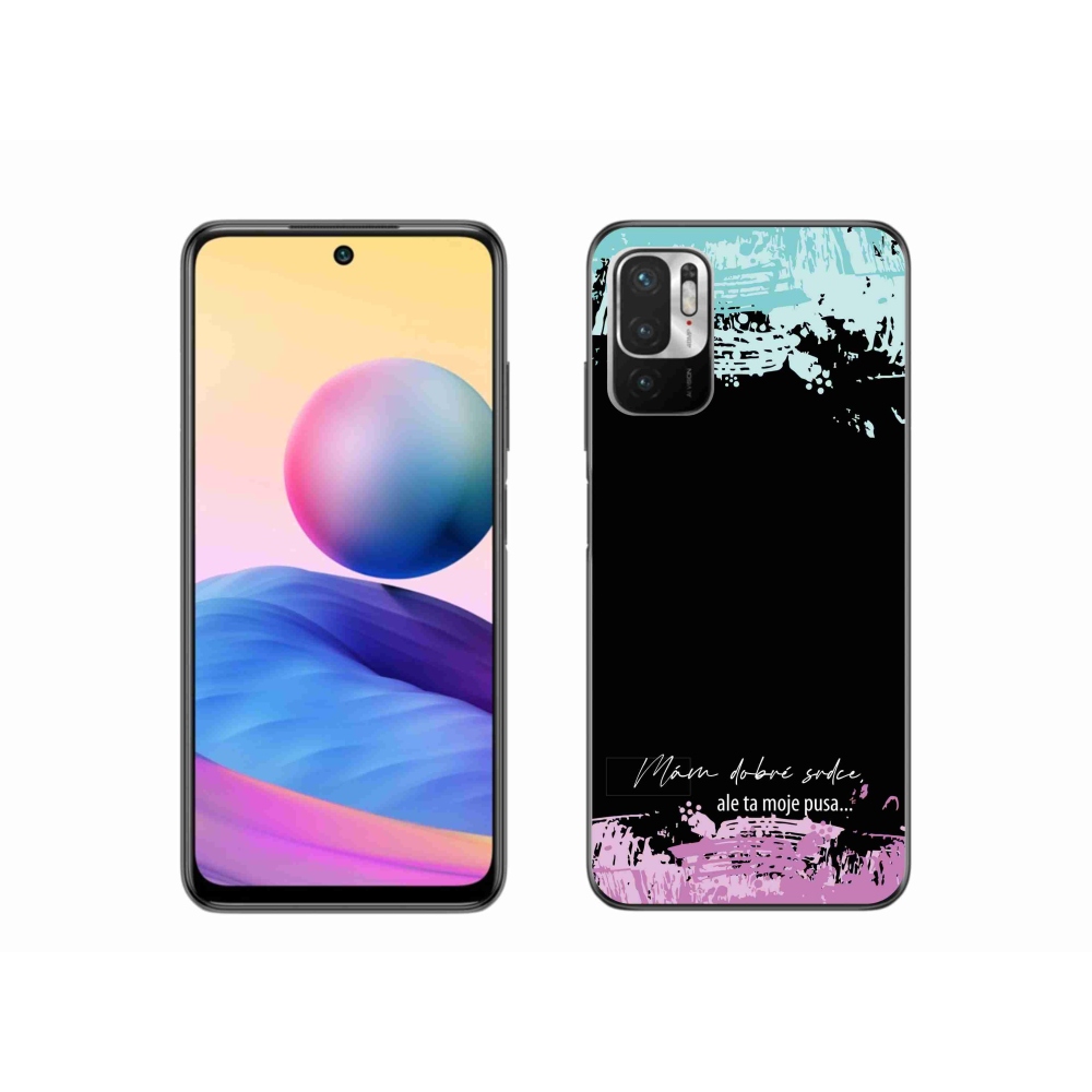 Gelový kryt mmCase na Xiaomi Redmi Note 10 5G - vtipný text 3 černé pozadí