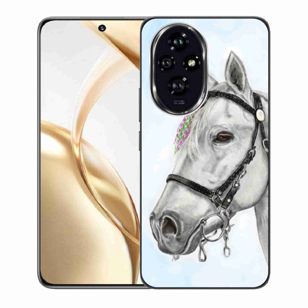 Gelový kryt mmCase na Honor 200 5G - bílý kůň 1
