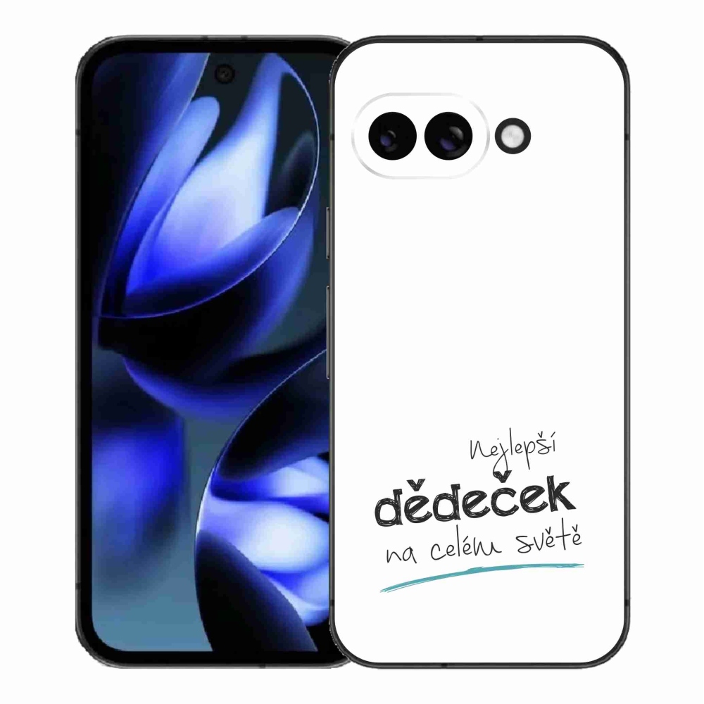 Gelový kryt mmCase na Google Pixel 9a - nejlepší dědeček 3 bílé pozadí