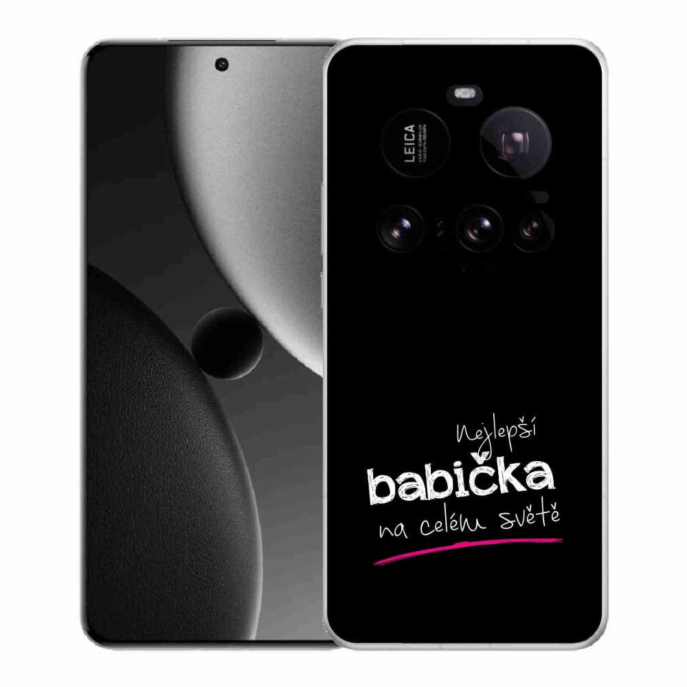 Gelový kryt mmCase na Xiaomi 15 Ultra - nejlepší babička 4 černé pozadí