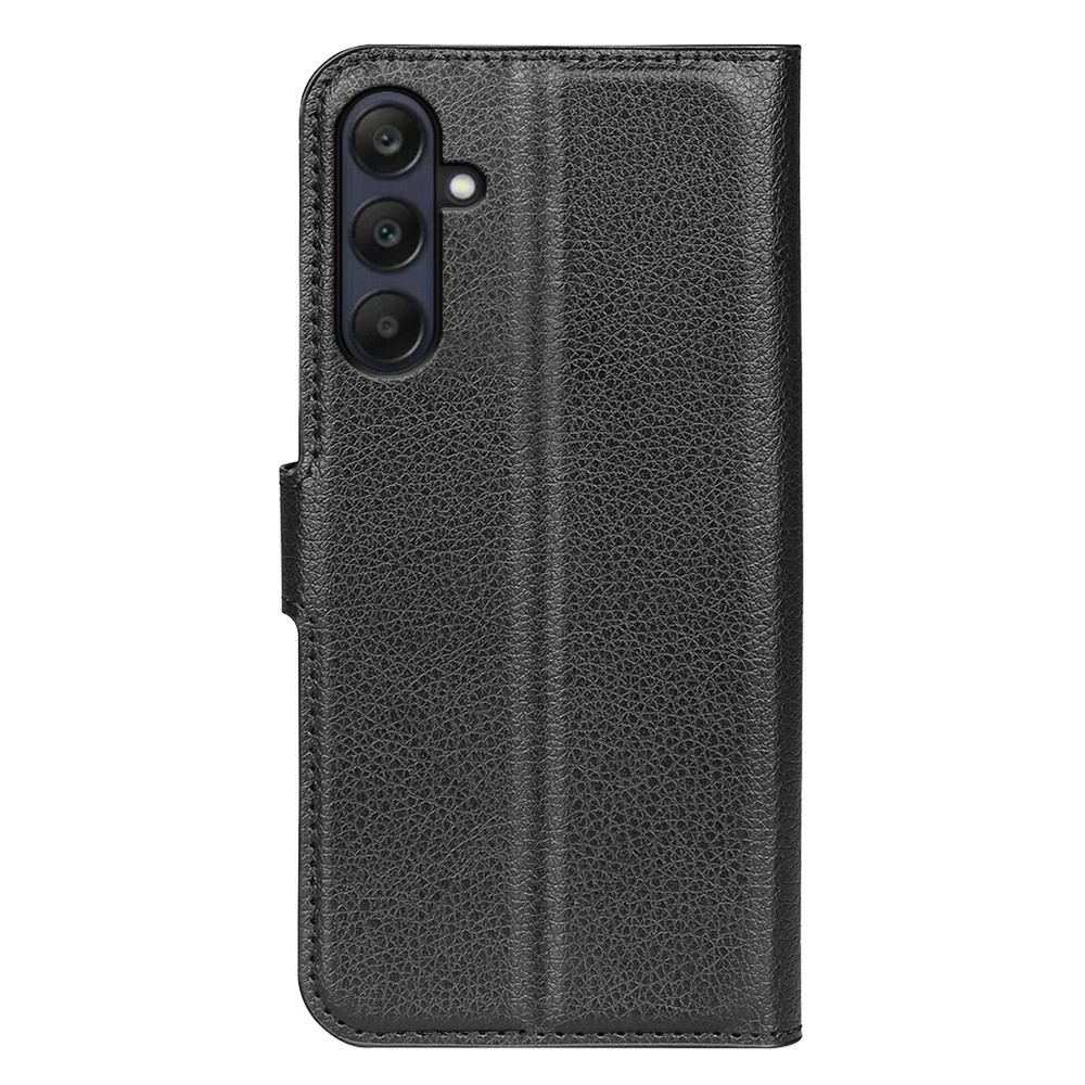 Litchi knížkové pouzdro na Samsung Galaxy A26 5G - černé