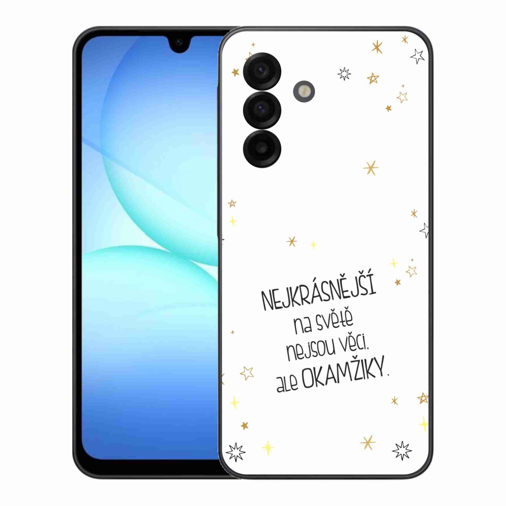 Gelový kryt mmCase na Samsung Galaxy A17 4G/5G - citát 4 bílé pozadí