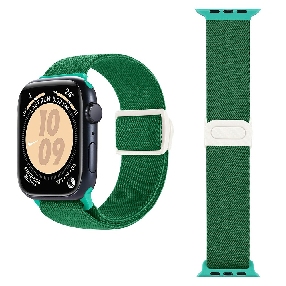 Gradient nylonový řemínek na Apple Watch Ultra/Ultra 2 49mm/SE/SE 2022/2023 44mm/9/8/7 45mm/6/5/4 44mm/3/2/1 42 mm - zelený