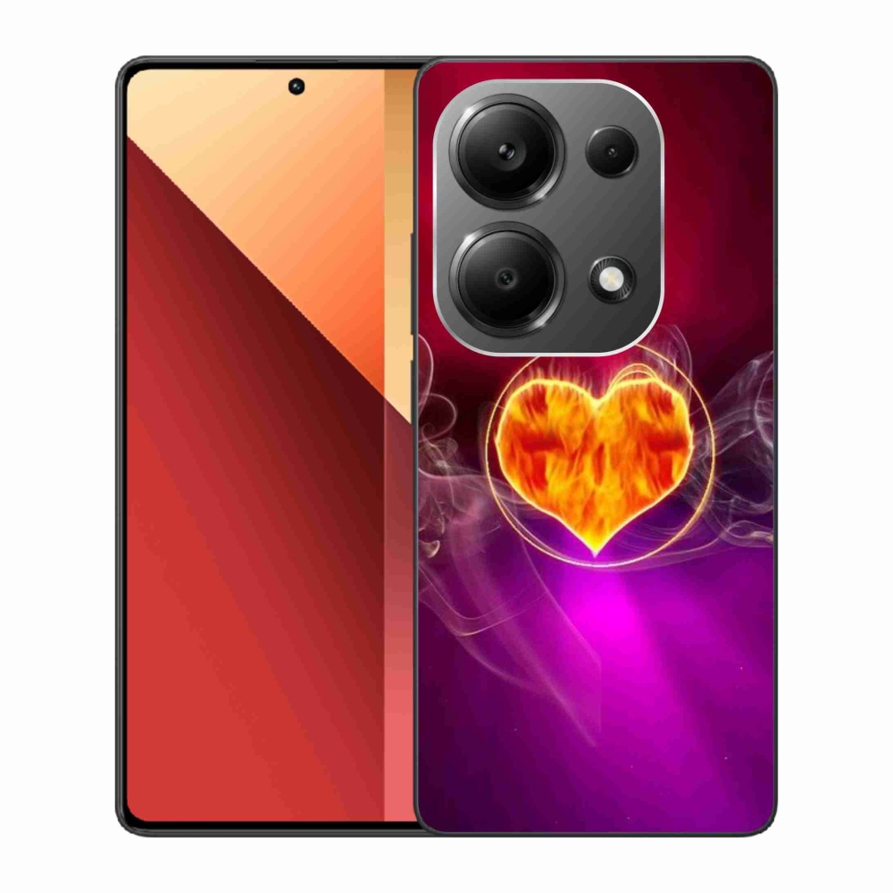 Gelový kryt mmCase na Xiaomi Redmi Note 13 Pro 4G/Poco M6 Pro - ohnivé srdce