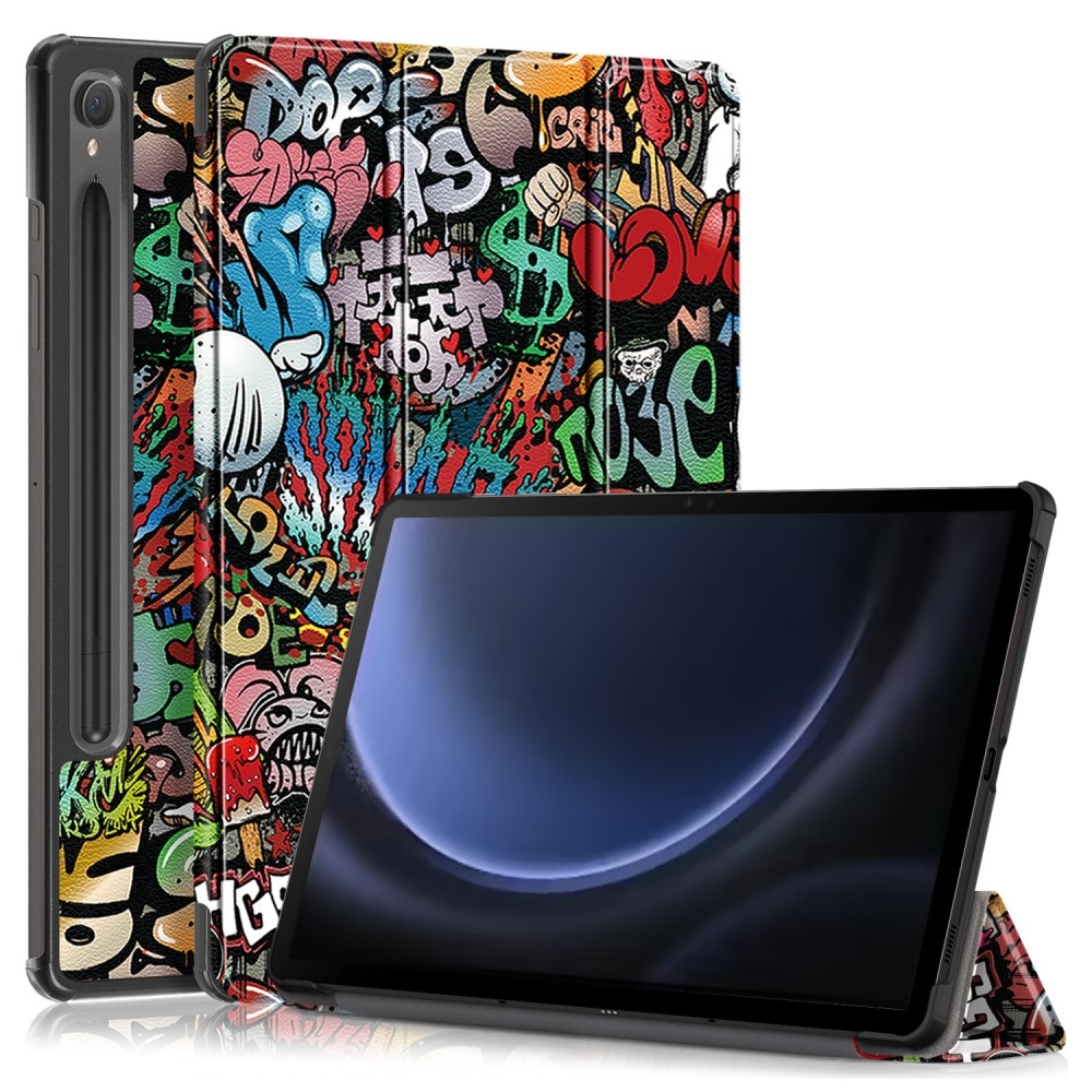 Print chytré zavírací pouzdro na Samsung Galaxy Tab S9 FE/Tab S10 FE - graffiti