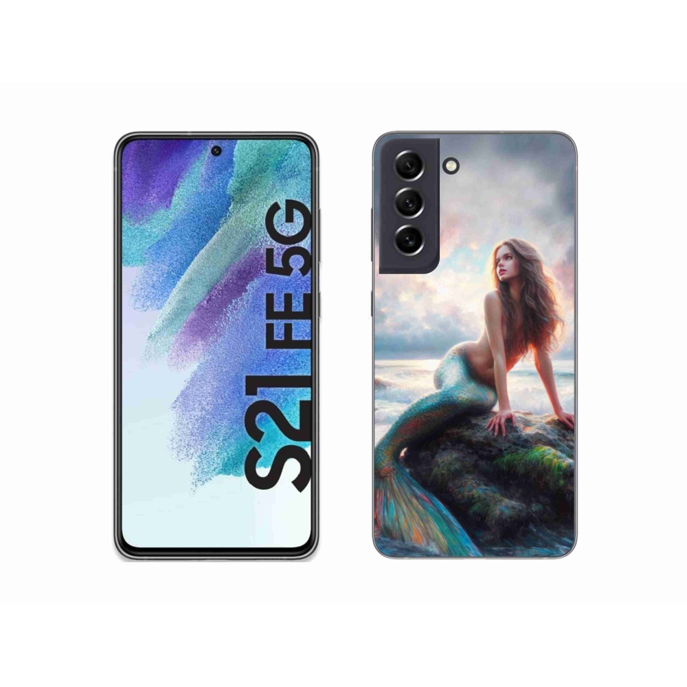 Gelový kryt mmCase na Samsung Galaxy S21 FE 5G - mořská panna