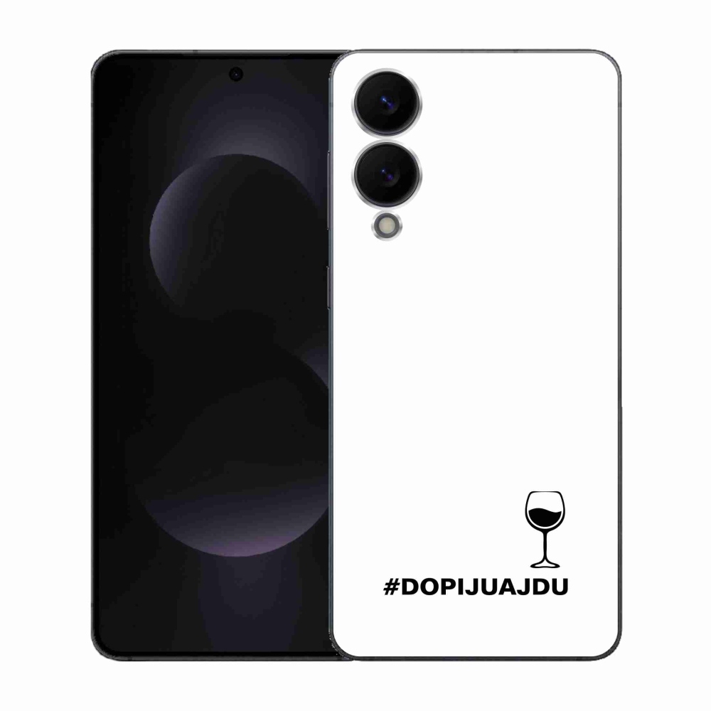 Gelový kryt mmCase na Samsung Galaxy S25 Edge - vinný motiv bílé pozadí