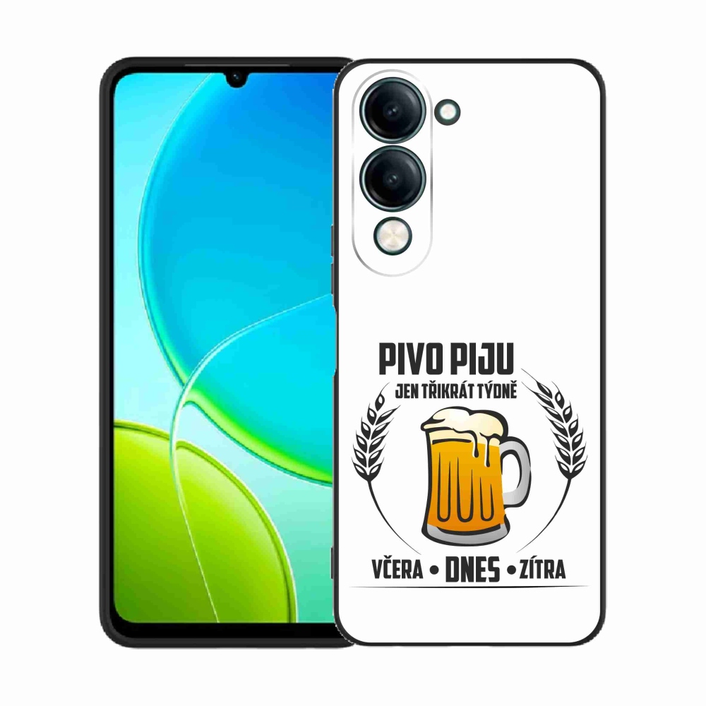 Gelový kryt mmCase na Vivo Y29s 5G - pivní motiv bílé pozadí