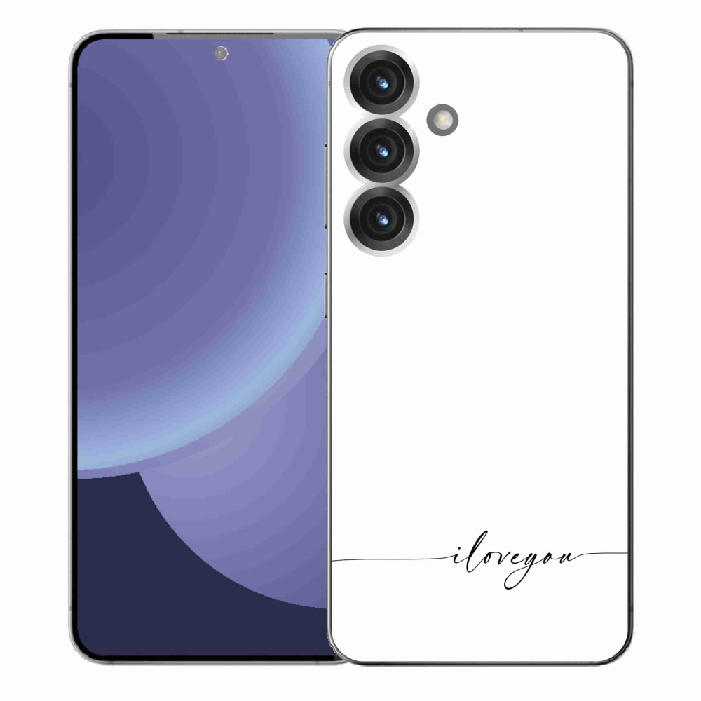 Gelový kryt mmCase na Samsung Galaxy S25+ - I love you bílé pozadí