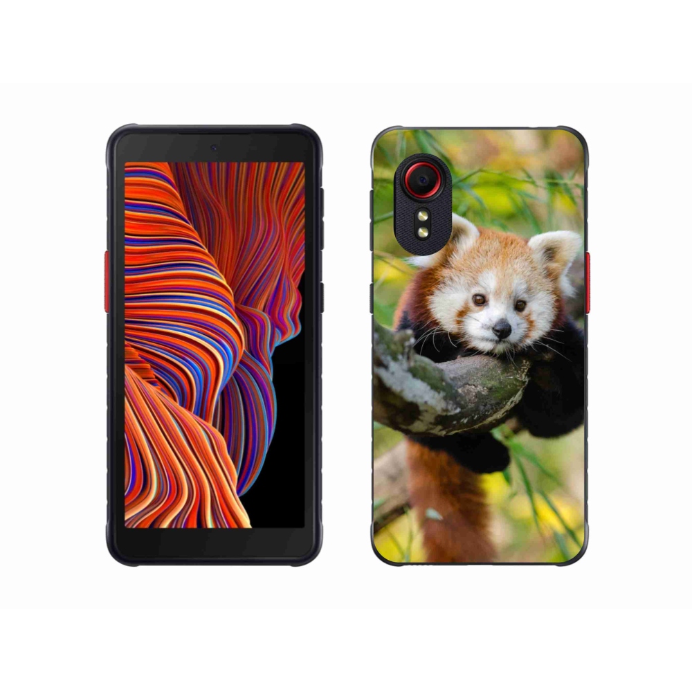 Gelový kryt mmCase na Samsung Galaxy Xcover 5 - panda červená