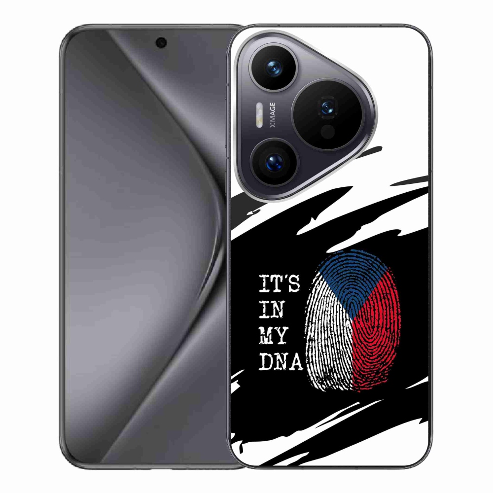 Gelový kryt mmCase na Huawei Pura 70 Pro - vlajka otisk prstu černobílé pozadí