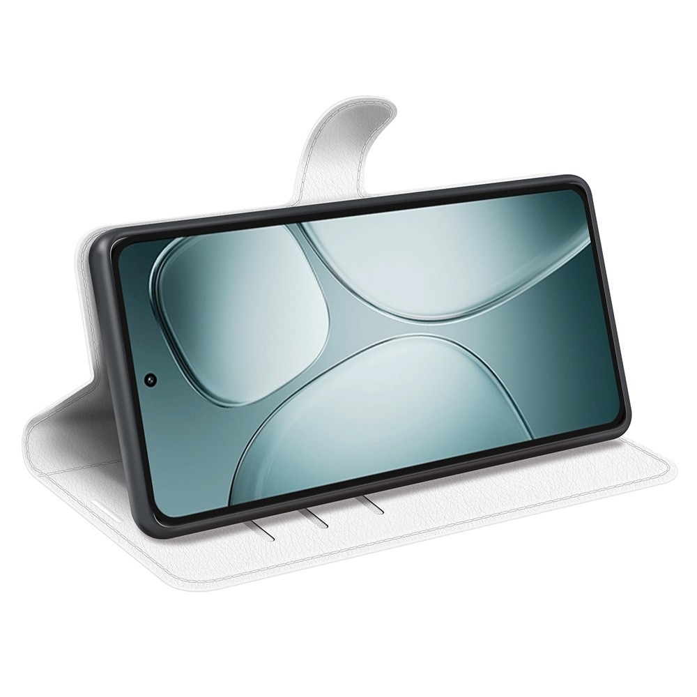Litchi knížkové pouzdro na Xiaomi 14T - bílé