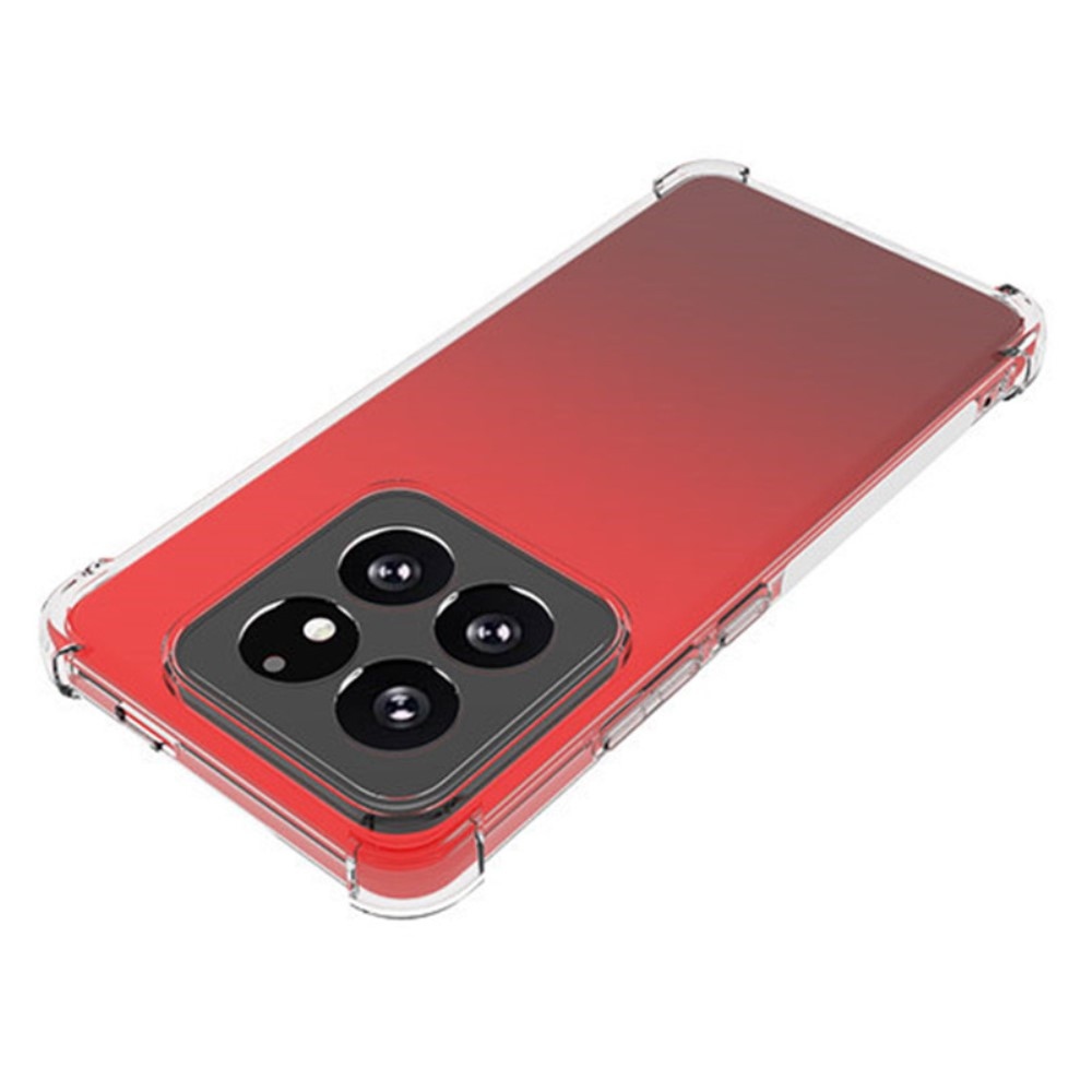 Průhledný gelový obal s vyztuženými rohy na Xiaomi 14 Pro - průhledný