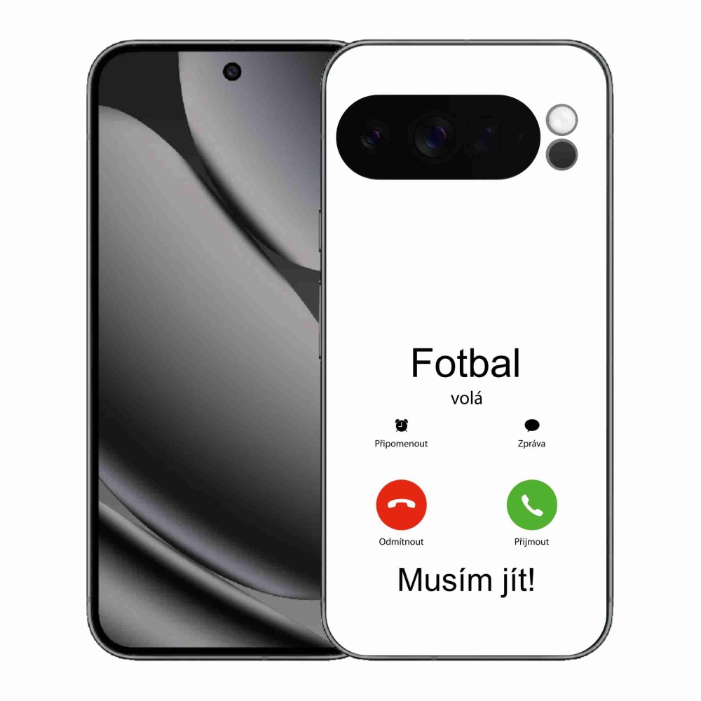 Gelový kryt mmCase na Google Pixel 10 Pro XL - fotbal volá bílé pozadí