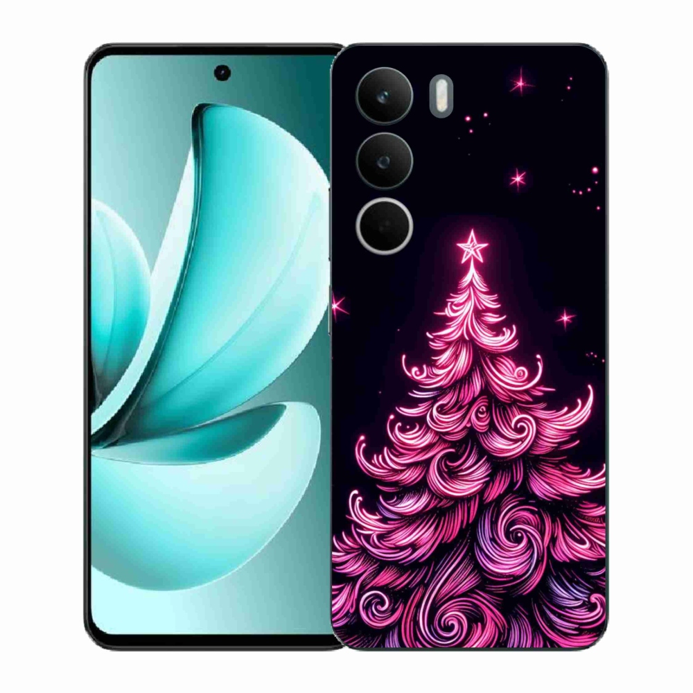 Gelový kryt mmCase na Realme C71 - neonový vánoční stromek 2