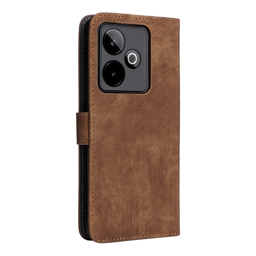 RFID knížkové pouzdro na Realme GT 7 5G - hnědé