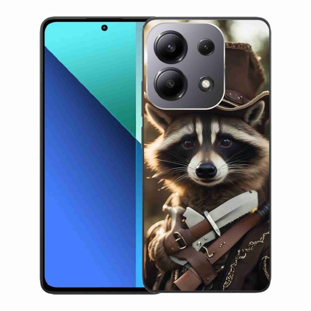 Gelový kryt mmCase na Xiaomi Redmi Note 13 - mýval v uniformě
