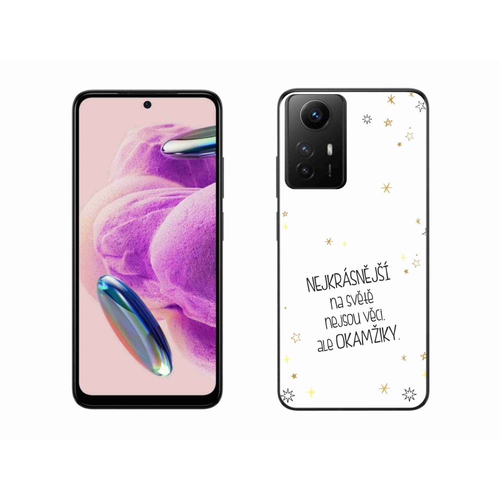 Gelový kryt mmCase na Xiaomi Redmi Note 12S - citát 4 bílé pozadí