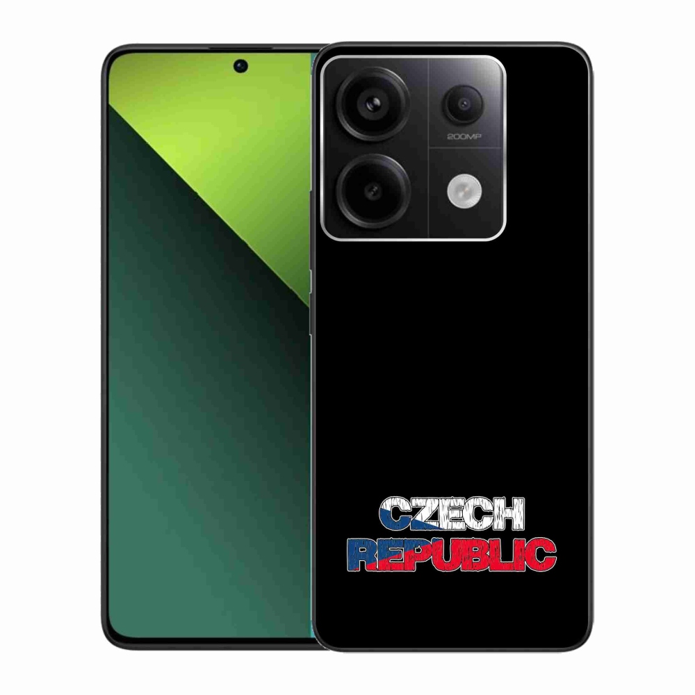 Gelový kryt mmCase na Xiaomi Redmi Note 13 Pro 5G/Poco X6 5G - Czech Republic černé pozadí