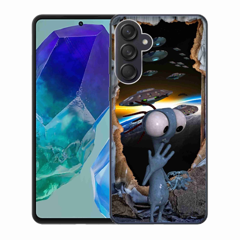 Gelový kryt mmCase na Samsung Galaxy M55 5G - mimozemšťan