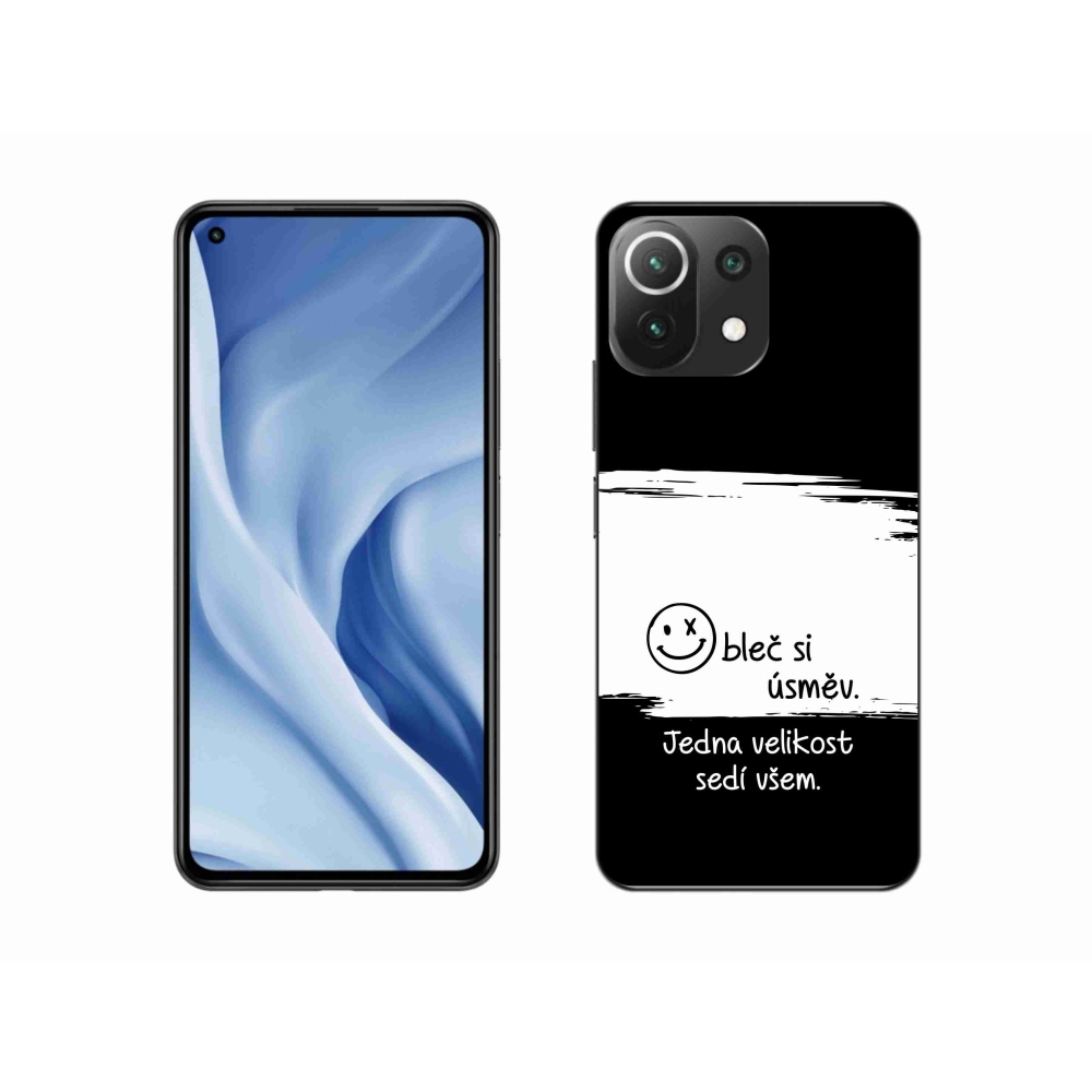 Gelový kryt mmCase na Xiaomi 11 Lite 5G NE - vtipný text 8 bíločerné pozadí