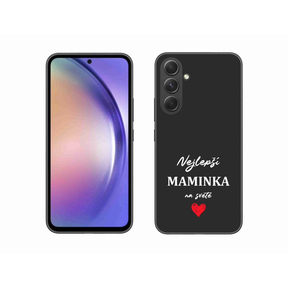 Gelový kryt mmCase na Samsung Galaxy A54 5G - nejlepší maminka 1 černé pozadí