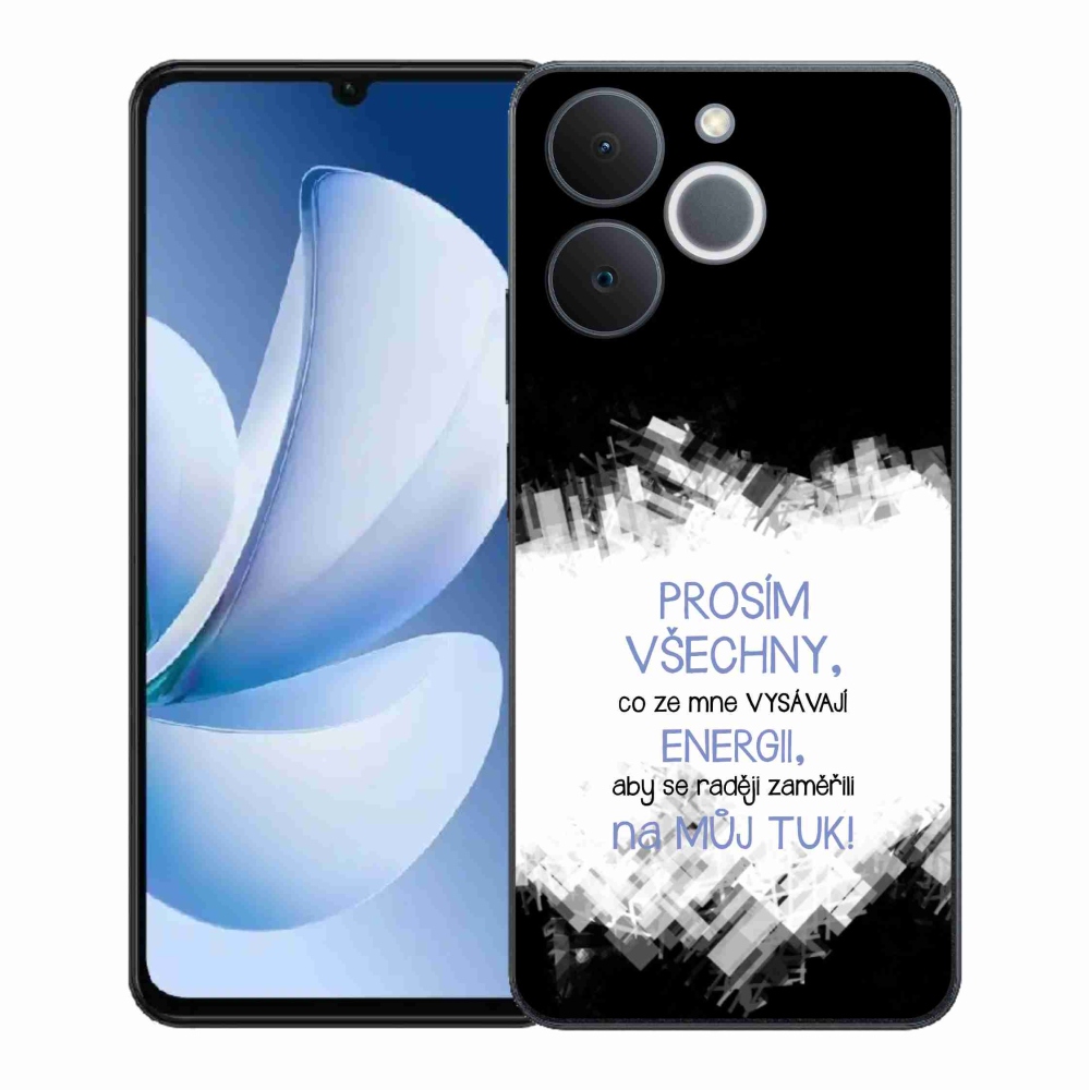 Gelový kryt mmCase na Realme Note 70T - vtipný text 1 modrý