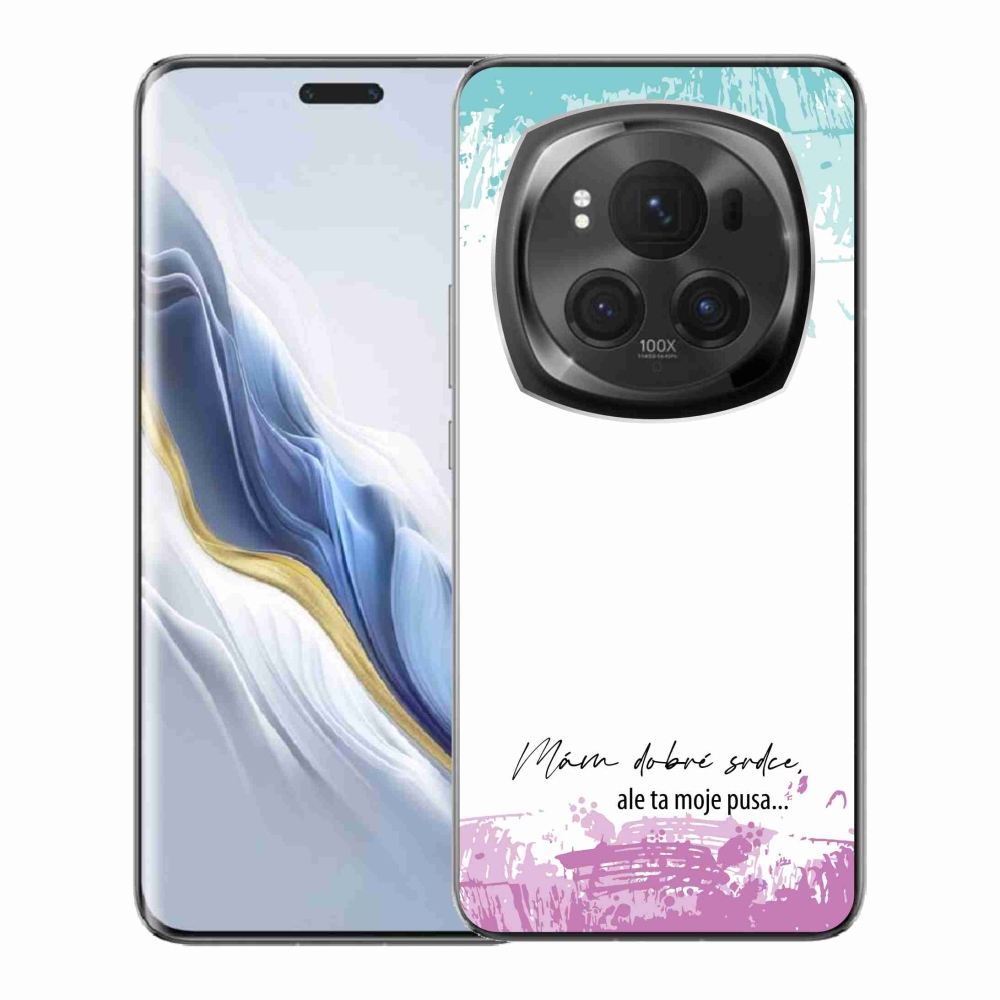 Gelový kryt mmCase na Honor Magic 6 Pro 5G - vtipný text 3 bílé pozadí