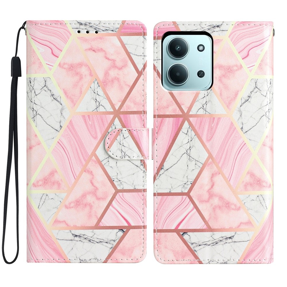 Unique knížkové pouzdro na Xiaomi Redmi 15C 4G (171mm)/Poco C85 4G (171mm) - růžový mramor