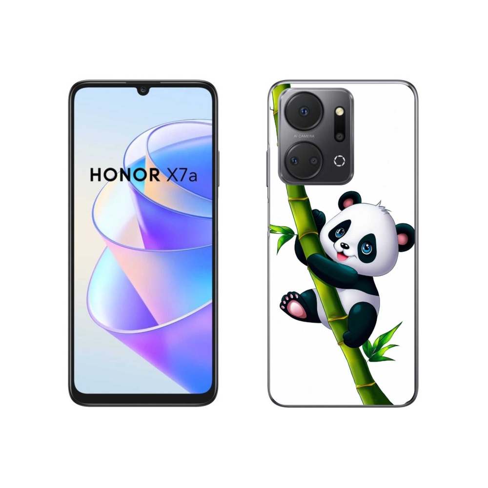 Gelový kryt mmCase na Honor X7a - panda na bambusu