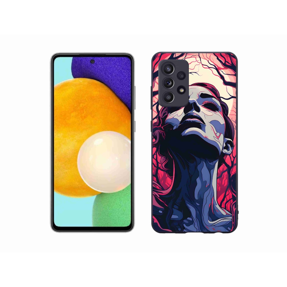 Gelový kryt mmCase na Samsung Galaxy A52s 5G - abstraktní obličej