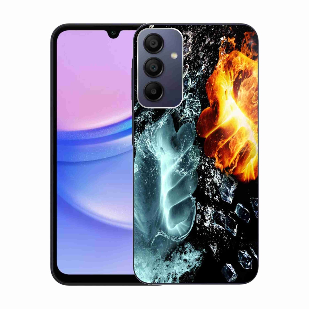 Gelový kryt mmCase na Samsung Galaxy A15 4G/5G - voda a oheň