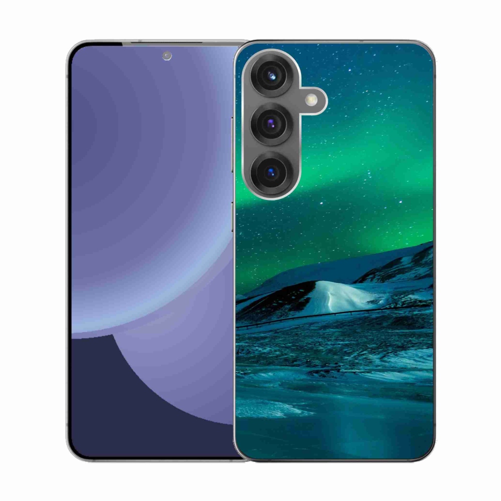 Gelový kryt mmCase na Samsung Galaxy S25 - polární záře