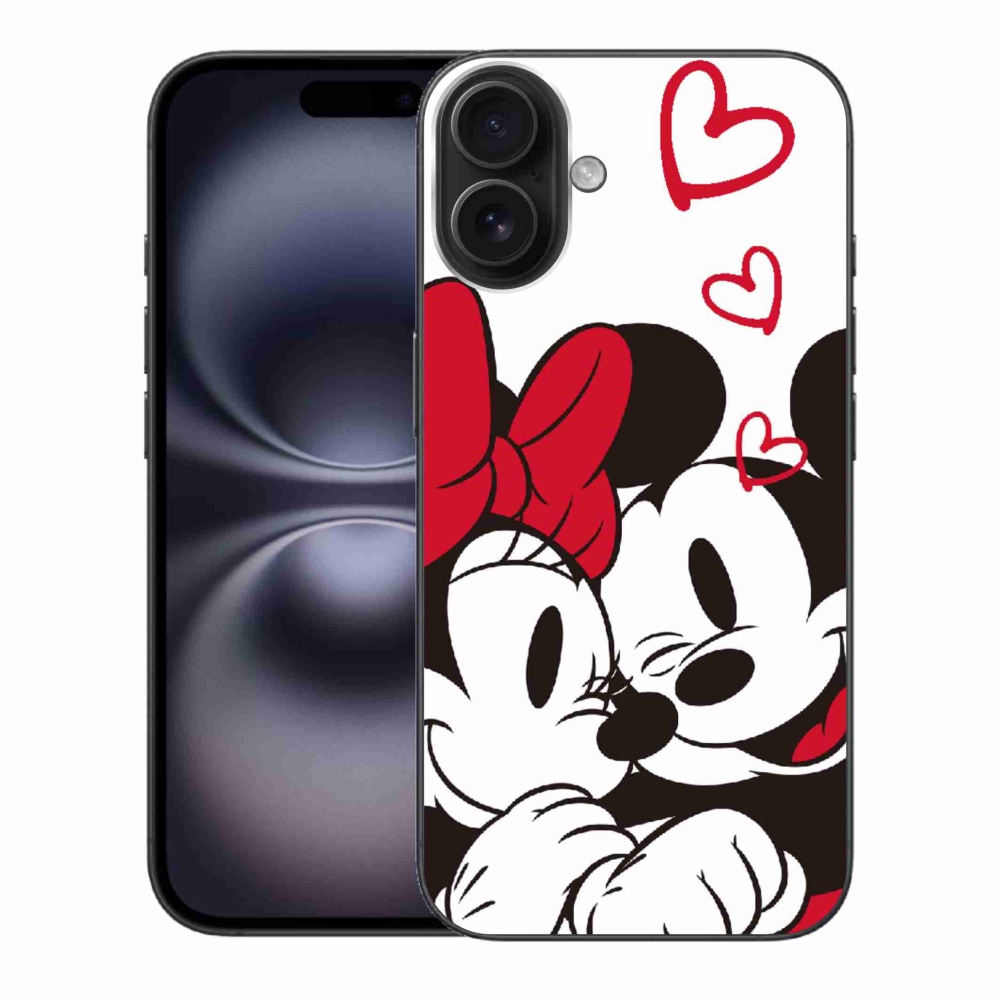 Gelový kryt mmCase na iPhone 16 Plus - minnie a mickey